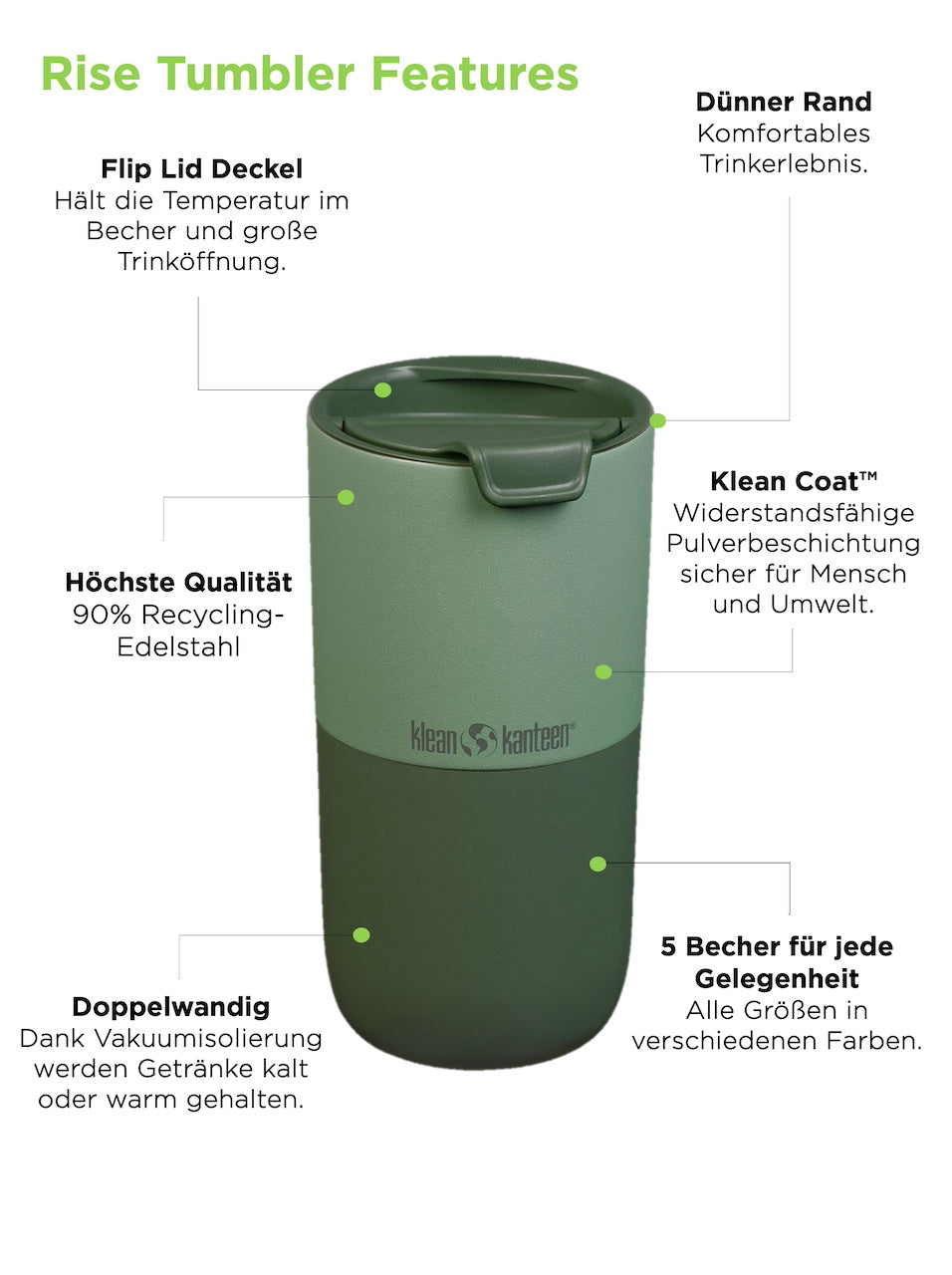 klean-kanteen-rise-lowball-tumbler-296ml-thermobecher-mit-flip-lid image 6