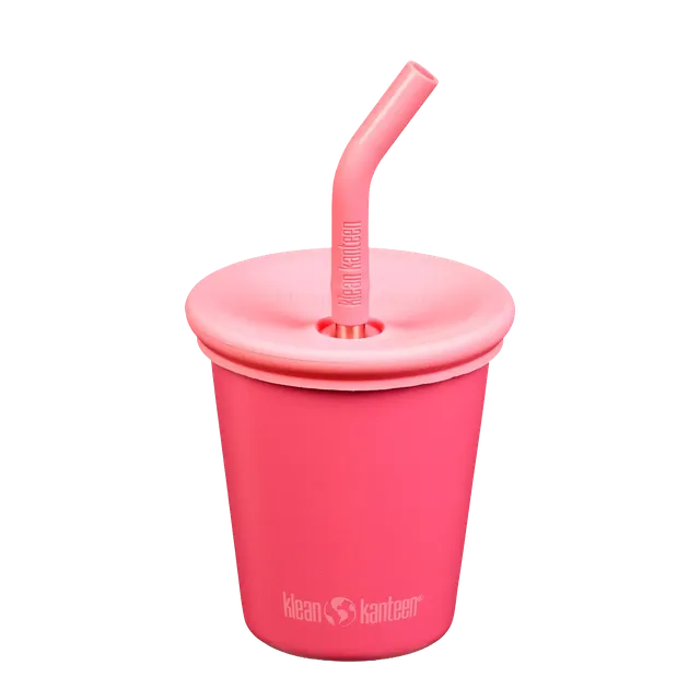 klean-kanteen-kid-cup-edelstahl-trinkbecher-296-ml-mit-deckel-und-trinkhalm image 1