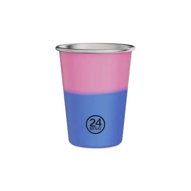 24bottles-reactive-party-cups-pink-blue-edelstahlbecher-2er-set image 1