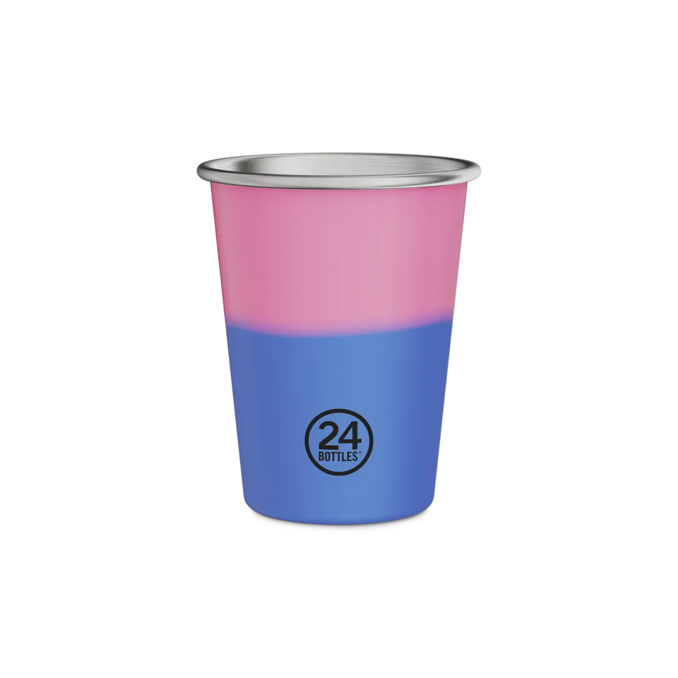 24bottles-reactive-party-cups-pink-blue-edelstahlbecher-2er-set image 1