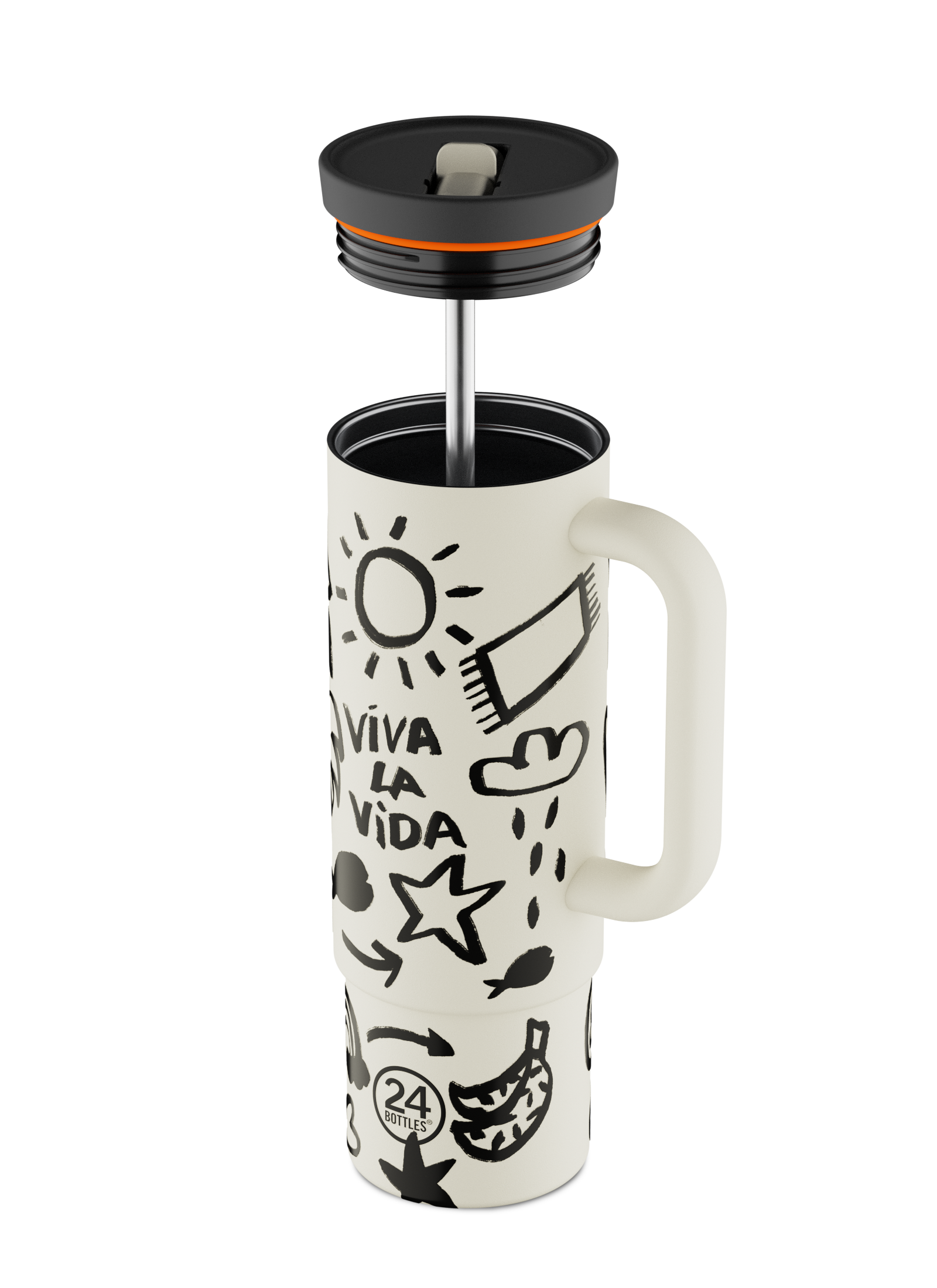 24bottles-straw-cup-viva-la-vida-800-ml-isolier-trinkflasche-mit-strohhalm image 2