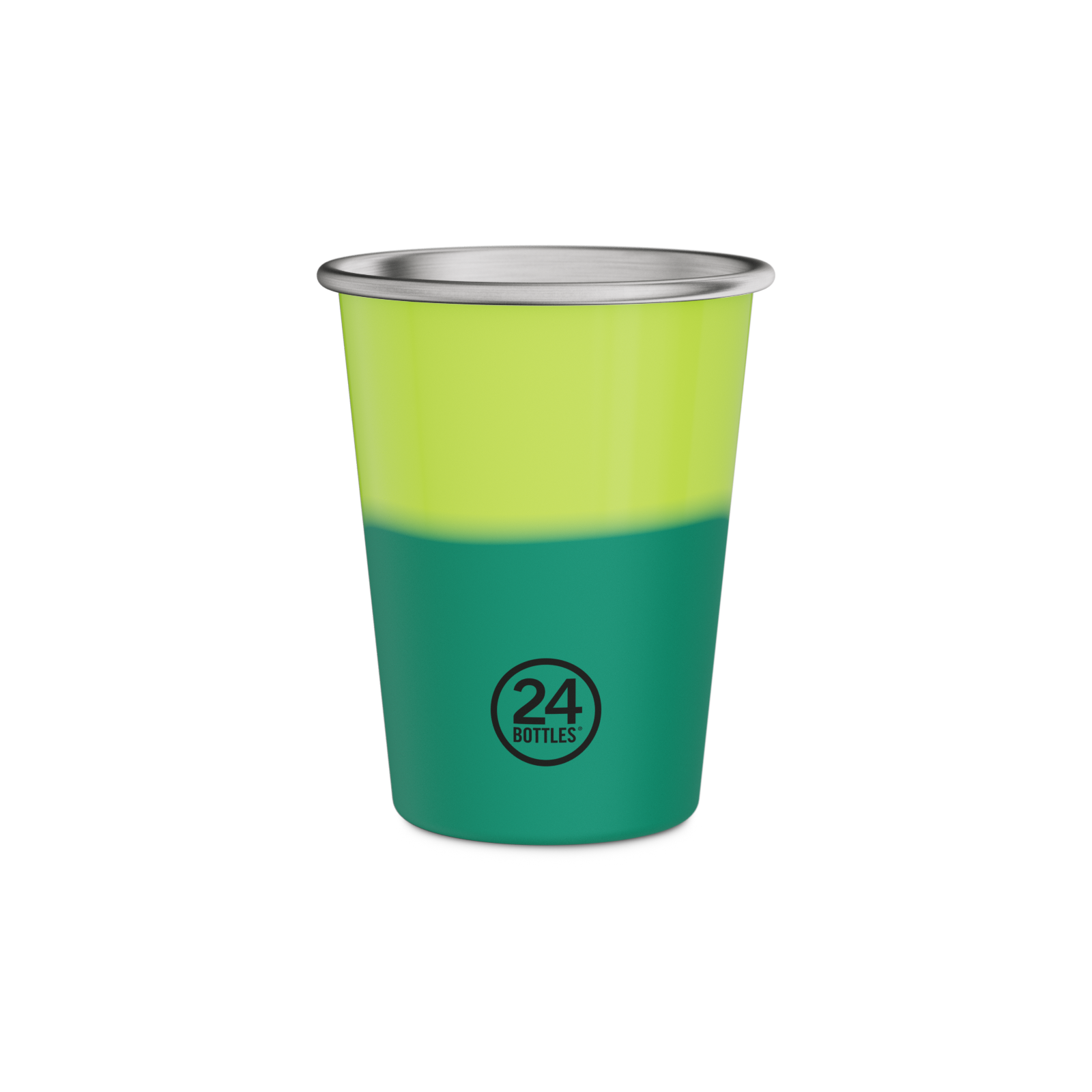 24bottles-reactive-party-cups-edelstahlbecher-yellow-green-2er-set image 1