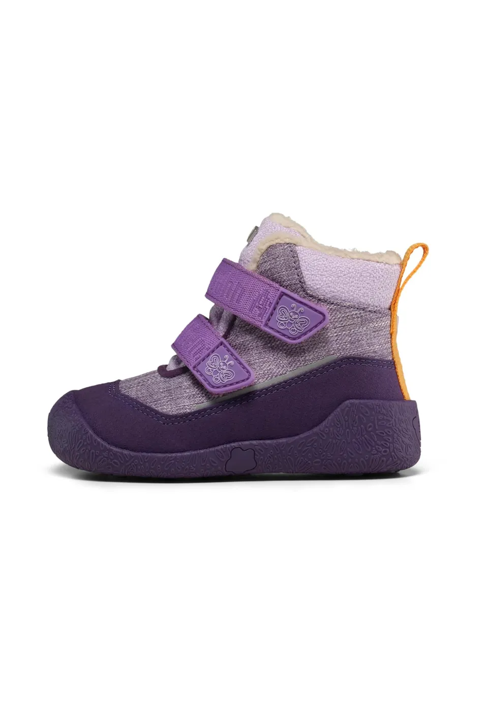 affenzahn-vegan-snuggy-lauflern-winterstiefel-schmetterling-lila-gr-e-19-25 image 1