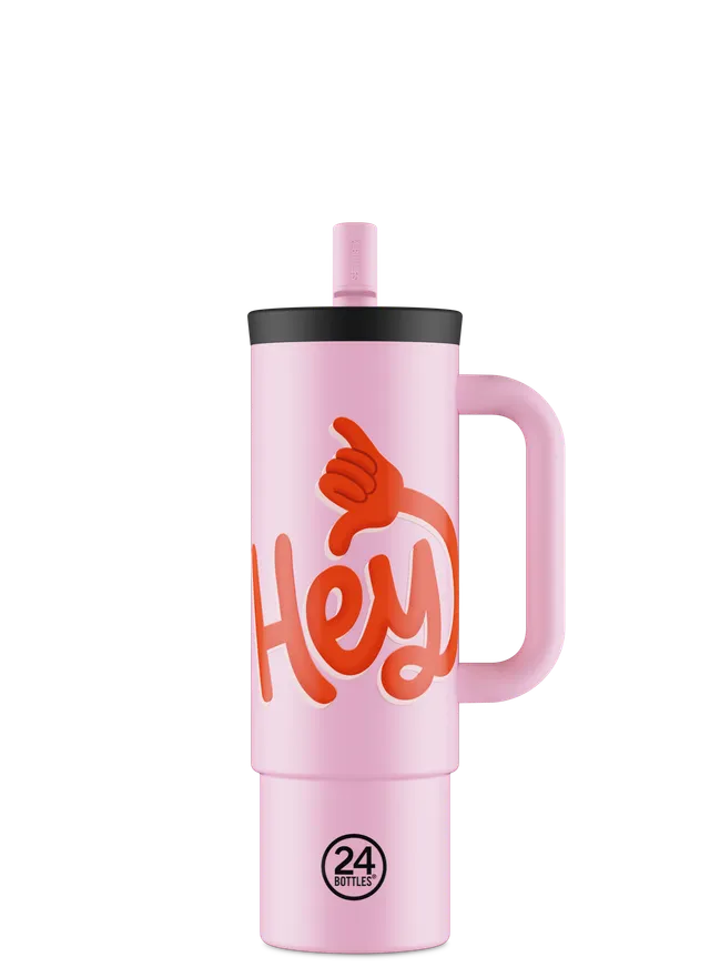 24bottles-straw-cup-hey-pink-isolier-trinkbecher-800-ml image 1