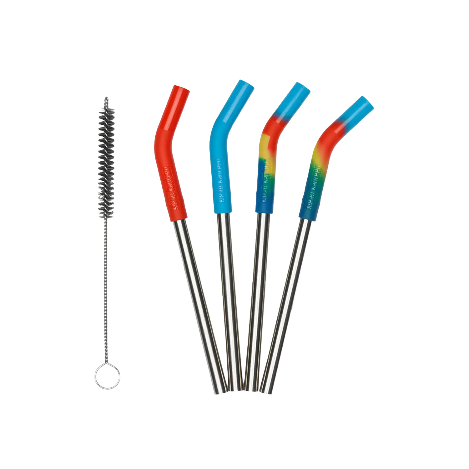 klean-kanteen-edelstahl-trinkhalme-kurz-4er-set-8-mm-mit-b-rste image 1