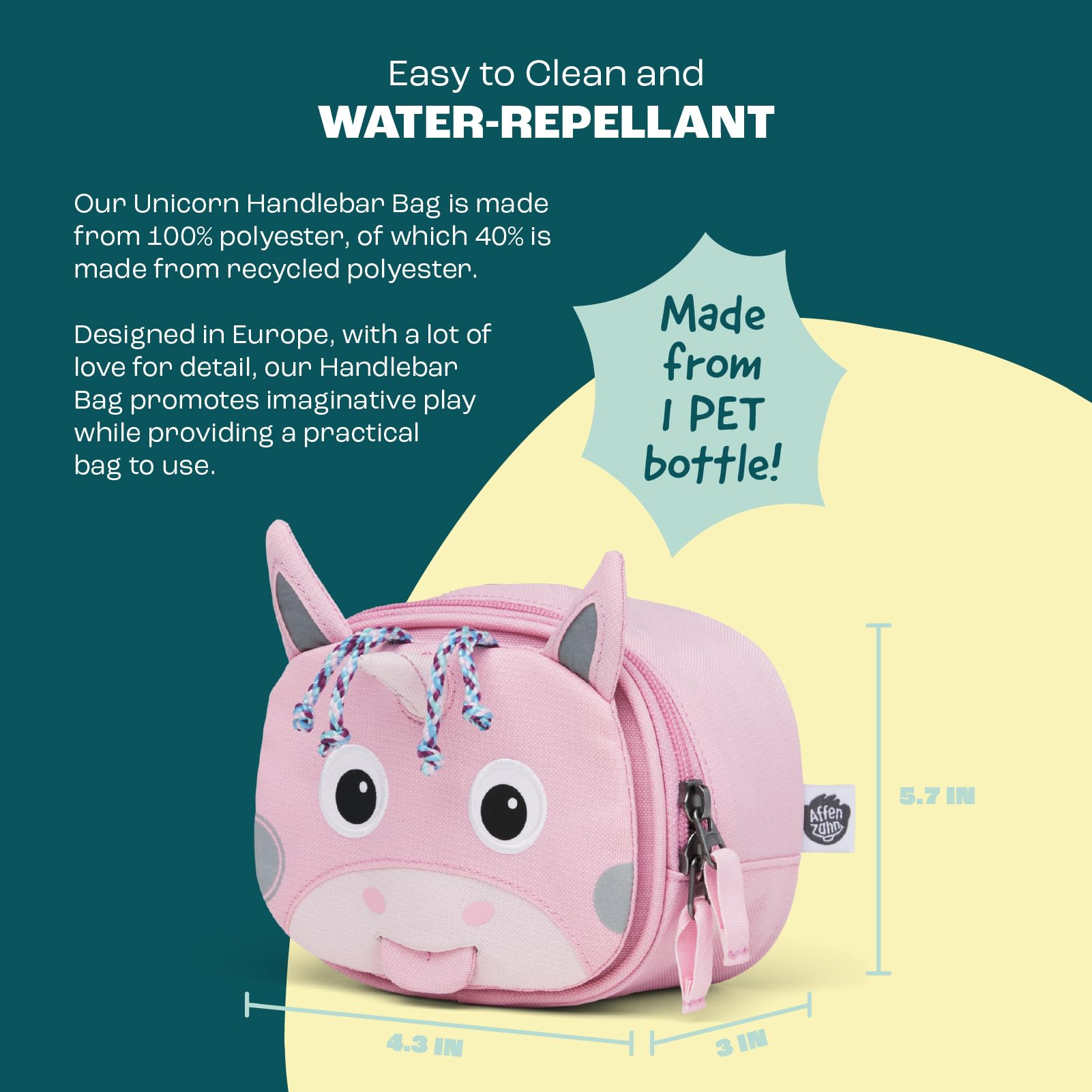 affenzahn-lenkertasche-einhorn-rosa-mit-klett-f-r-fahrrad image 5
