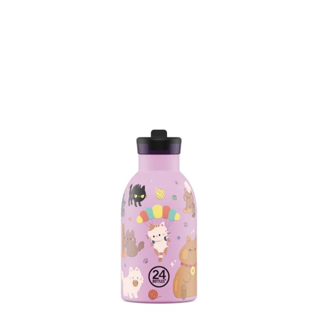 24bottles-kids-insulated-bottle-meow-friends-thermoflasche-330-ml image 1