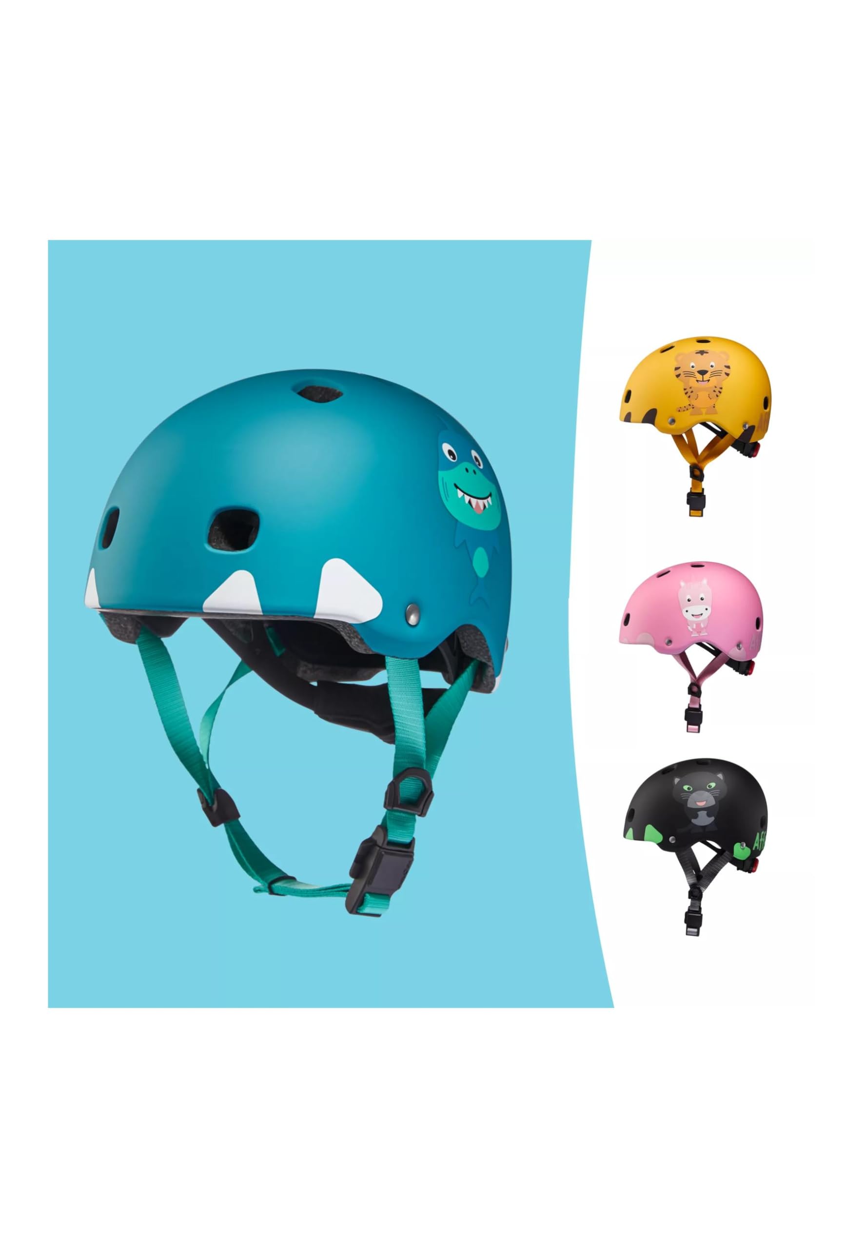 affenzahn-micro-fahrradhelm-hai-petrol-robuster-multisport-kinderhelm image 2