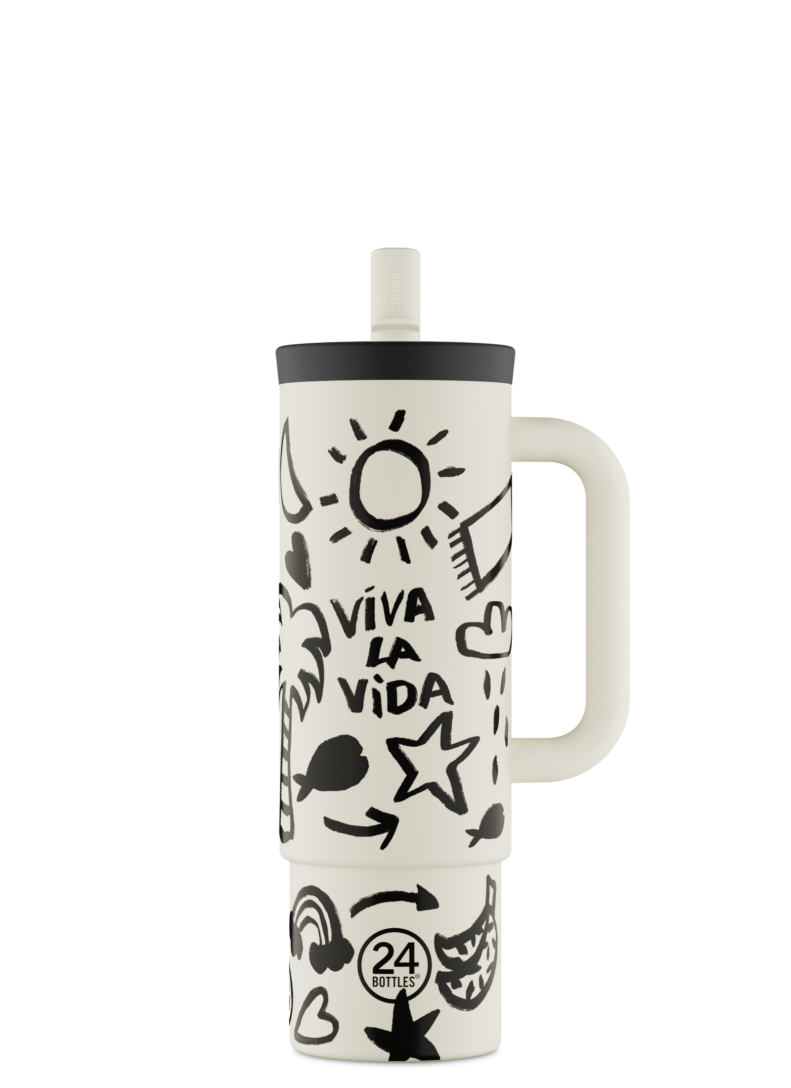 24bottles-straw-cup-viva-la-vida-800-ml-isolier-trinkflasche-mit-strohhalm image 1