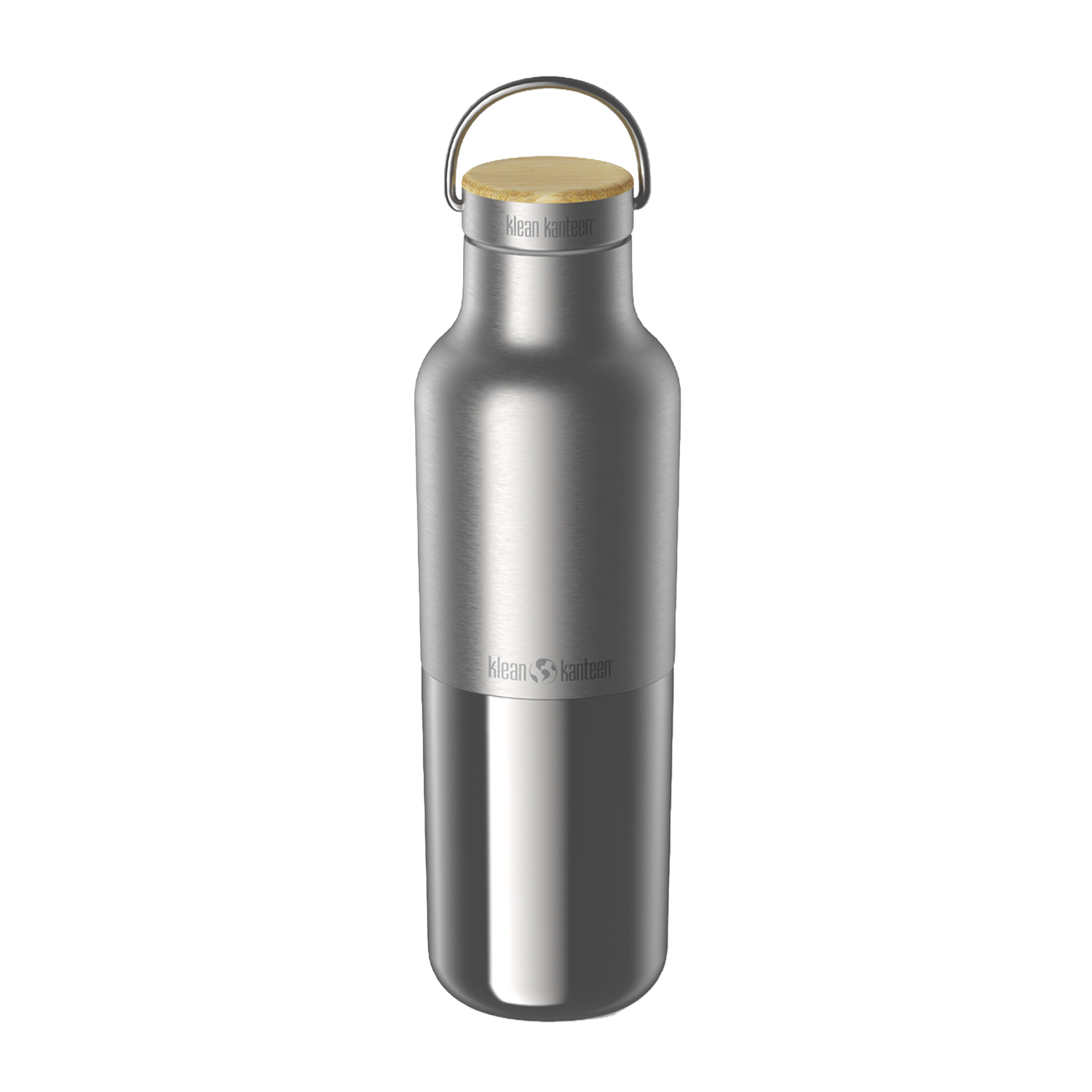 klean-kanteen-rise-reflect-edelstahl-isolierflasche-355-ml-mit-bambus-loop-cap image 1