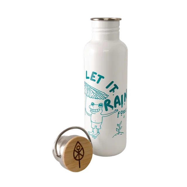 klean-kanteen-classic-trinkflasche-800-ml-let-it-rain-forest-mit-bambus-verschlu image 1