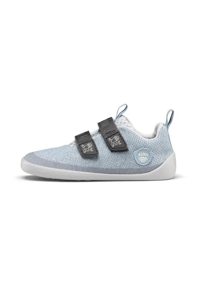 affenzahn-barfu-schuh-knit-happy-robbe-hellblau-vegan-klett-gr-21-32 image 1