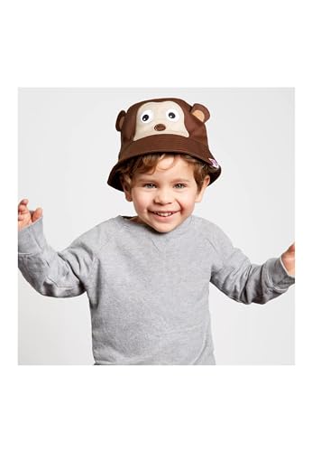 affenzahn-sonnenhut-buckethat-braun-tiermotiv-gr-50-54-cm-2-8-jahre image 6
