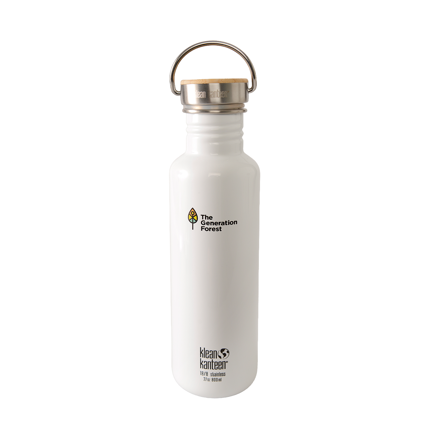 klean-kanteen-classic-trinkflasche-generationenwald-800ml-mit-bambus-verschluss image 4