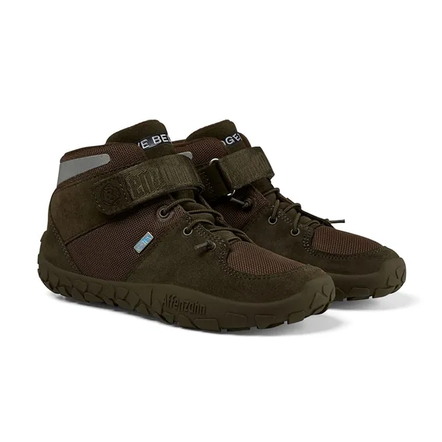 affenzahn-wintersneaker-leder-dreamer-olive-wasserdichter-barfu-schuh image 1