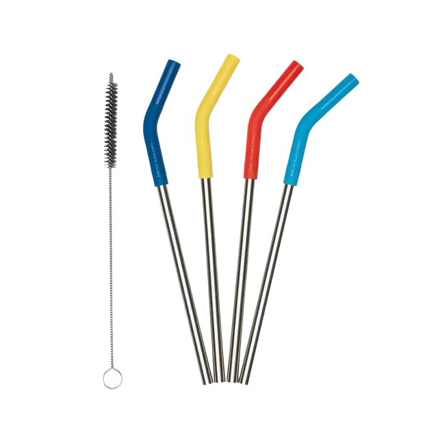 klean-kanteen-edelstahl-trinkhalme-4er-set-8-mm-mit-trinkhalmb-rste image 1