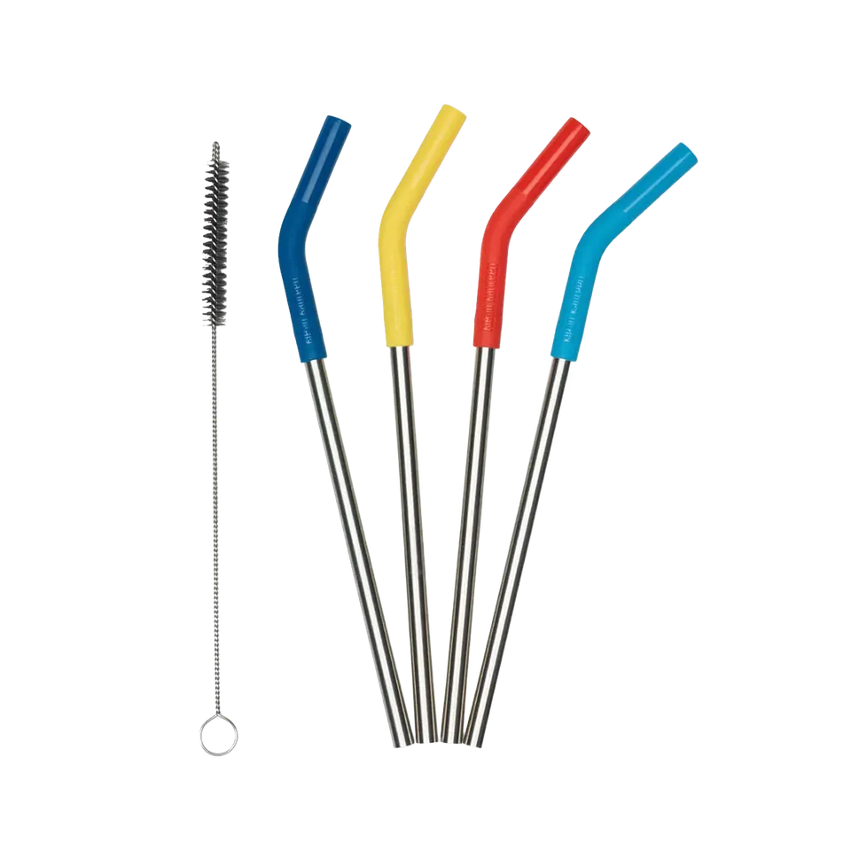 klean-kanteen-edelstahl-trinkhalme-4er-set-8-mm-mit-trinkhalmb-rste image 1