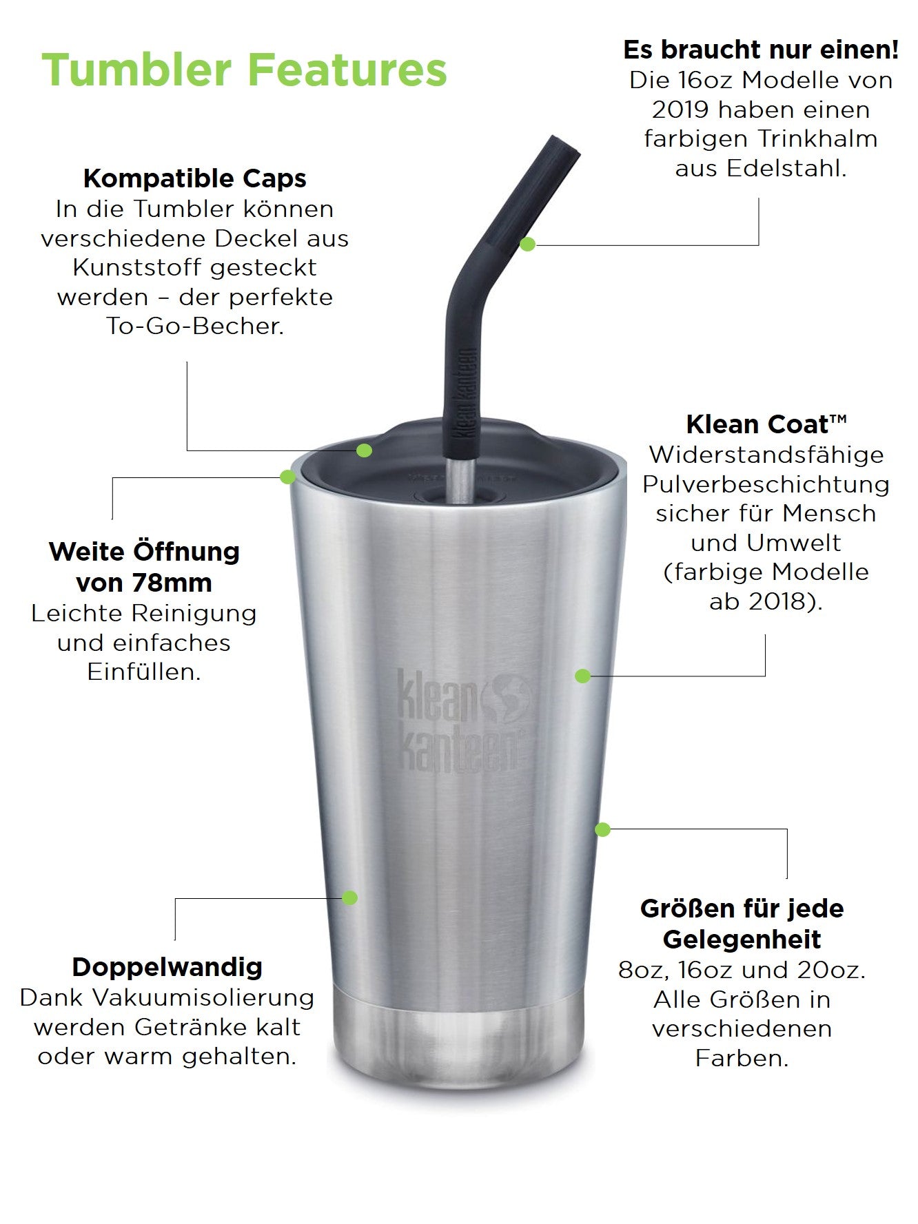 klean-kanteen-tumbler-473-ml-thermobecher-mit-deckel-und-trinkhalm image 5
