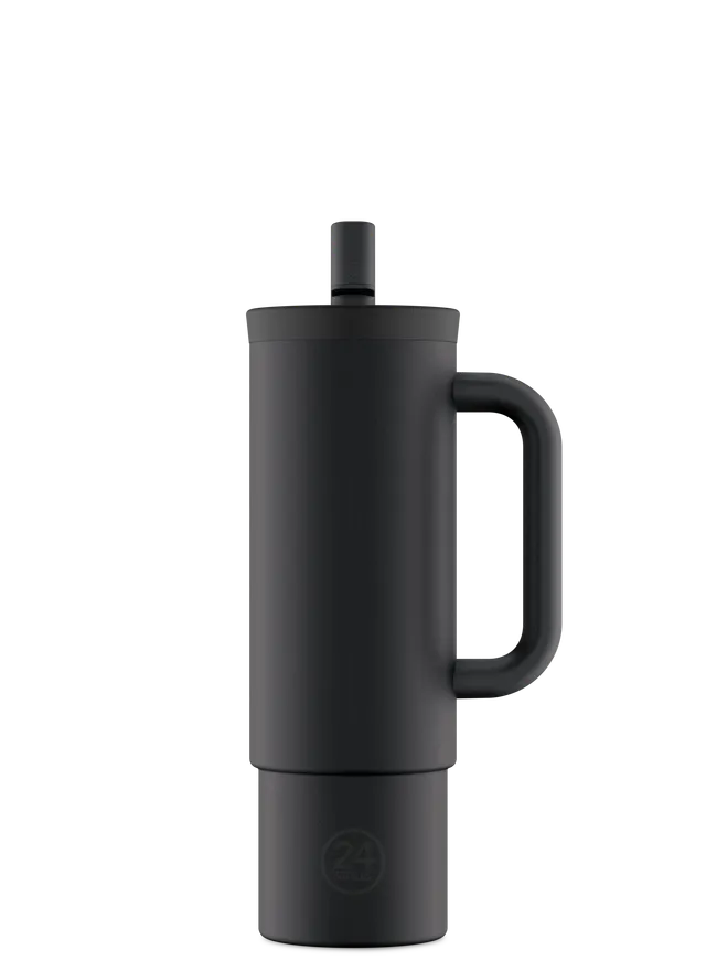 24bottles-straw-cup-tuxedo-black-trinkbecher-800-ml-mit-strohhalm image 1