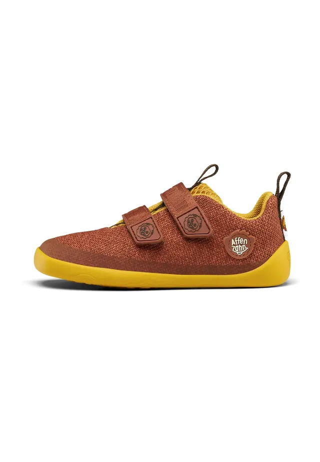 affenzahn-barfu-schuh-knit-happy-l-we-orange-vegan-klett-gr-21-32 image 1