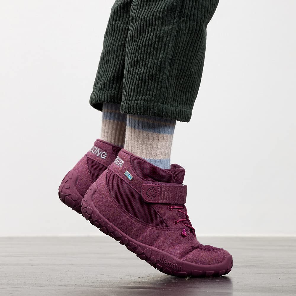 affenzahn-wintersneaker-wolle-dreamer-wasserdicht-beerenrot-gr-en-31-37 image 3