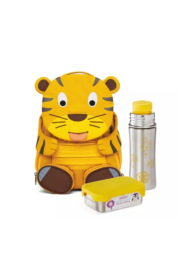 affenzahn-gro-er-freund-bundle-kita-rucksack-set-mit-trinkflasche-und-brotdose image 1