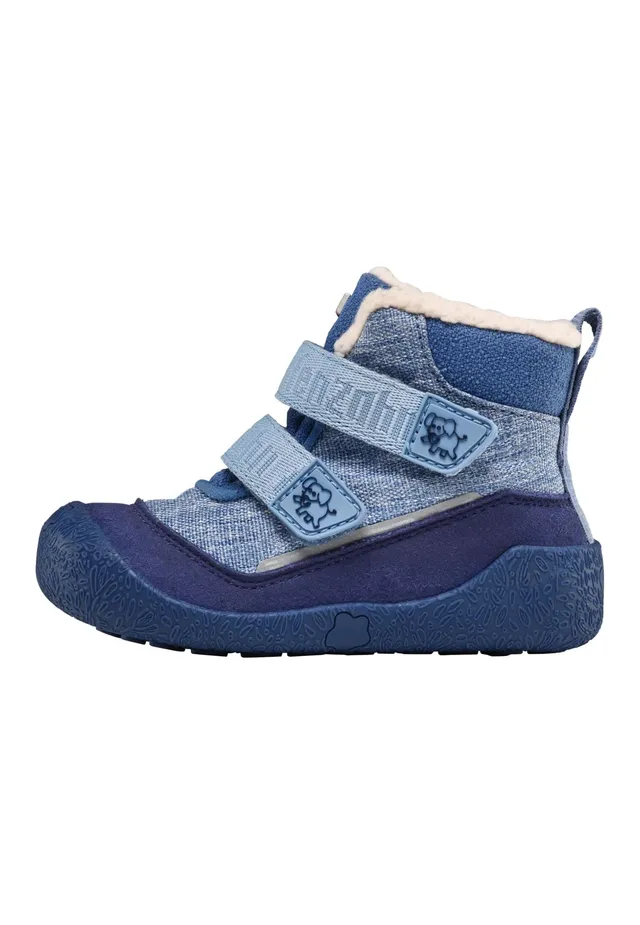 affenzahn-vegan-snuggy-lauflern-winterstiefel-elefant-blau-gr-e-19-25 image 1