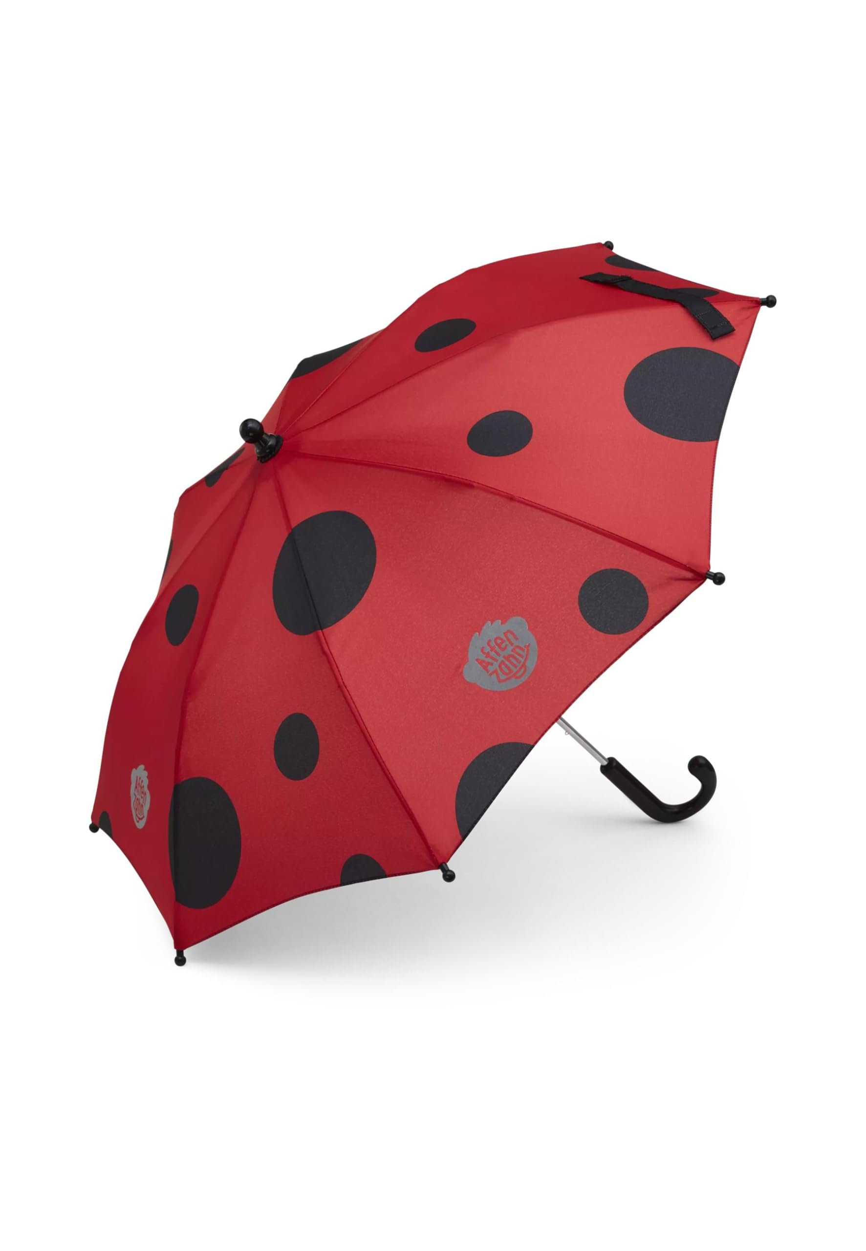 affenzahn-afz-umb-001-009-kinder-regenschirm-marienk-fer-rot-schwarz image 1
