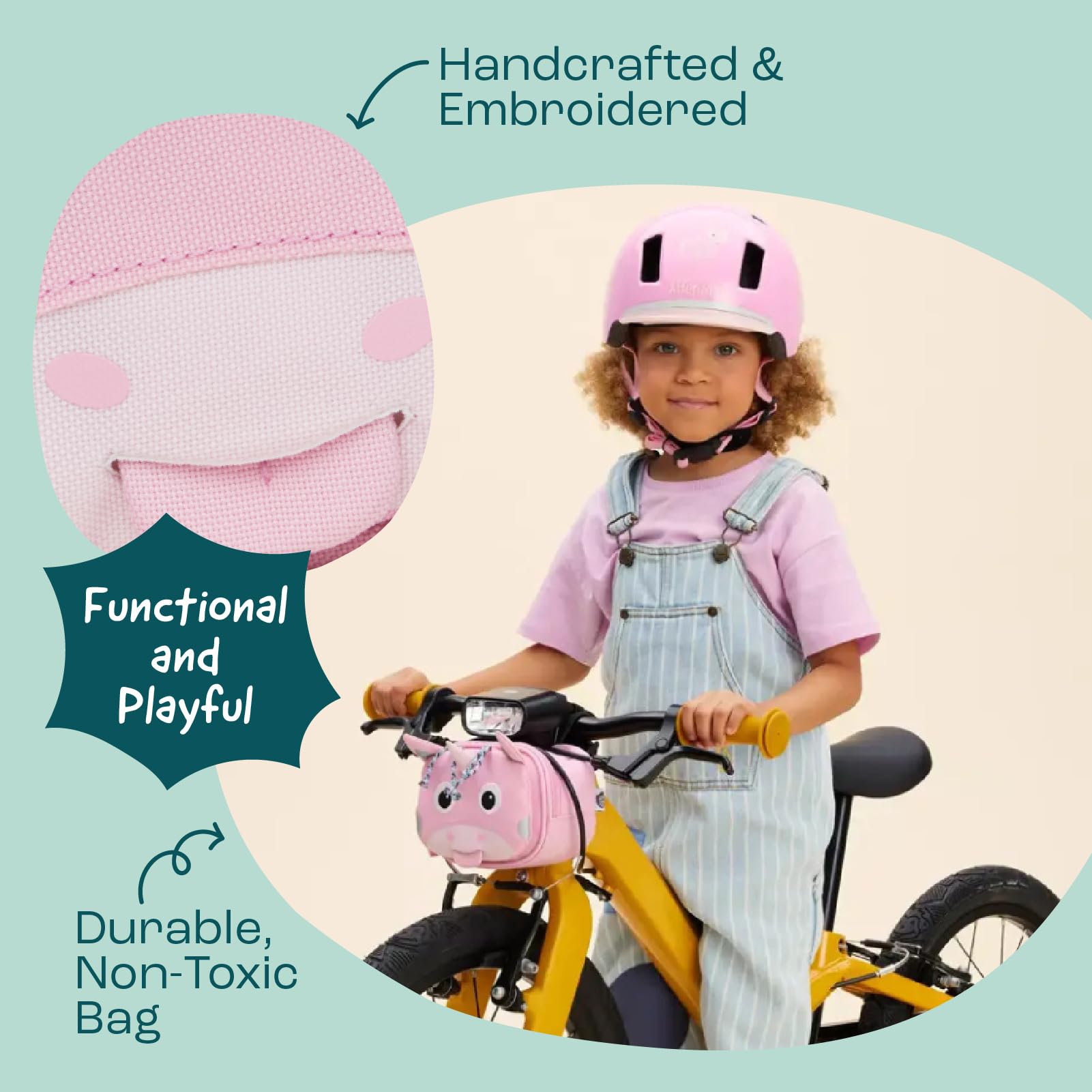 affenzahn-lenkertasche-einhorn-rosa-mit-klett-f-r-fahrrad image 4