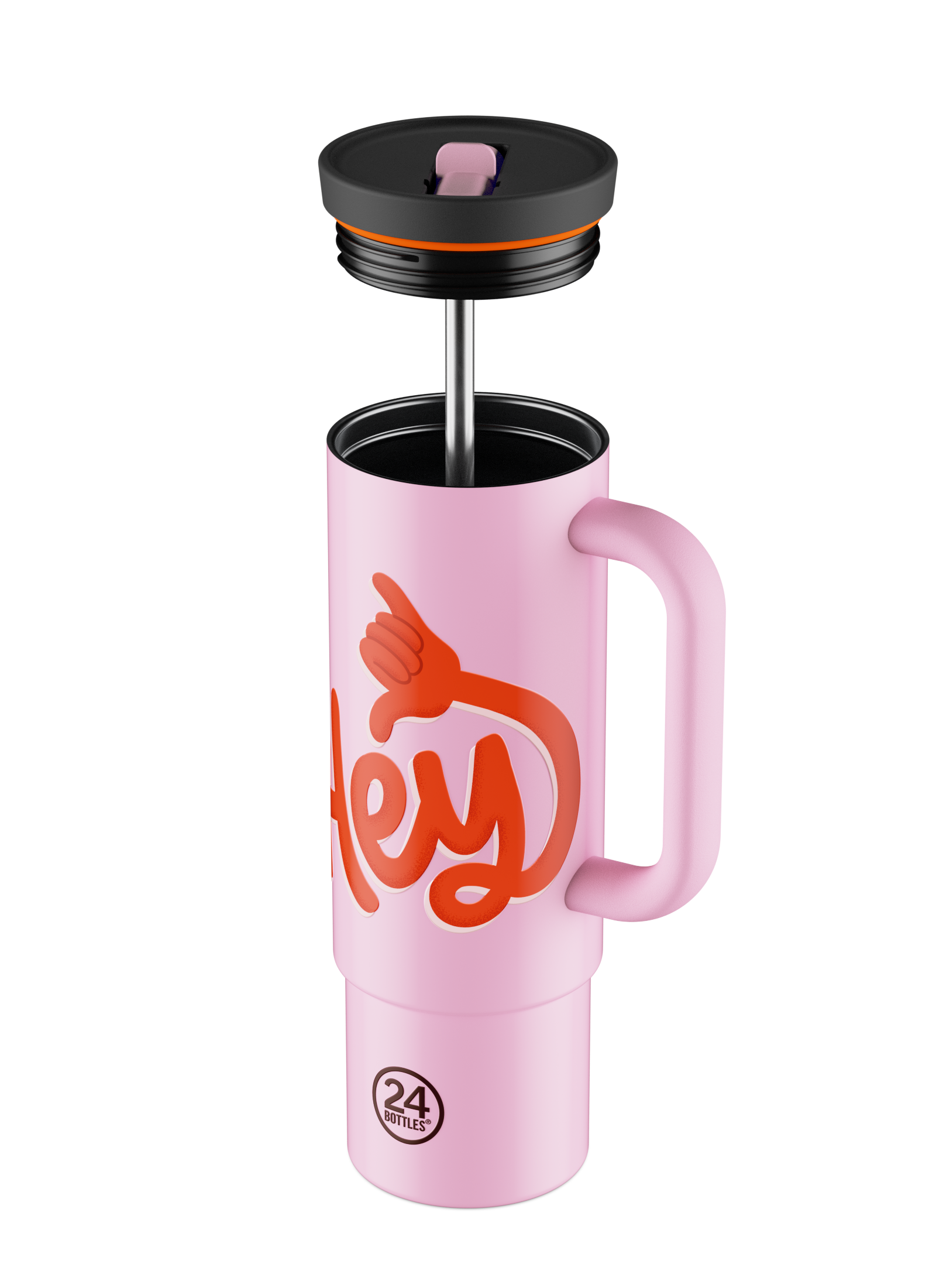 24bottles-straw-cup-hey-pink-isolier-trinkbecher-800-ml image 2