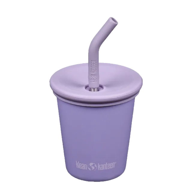 klean-kanteen-kid-cup-296ml-edelstahl-trinkbecher-mit-deckel-und-trinkhalm-2 image 1