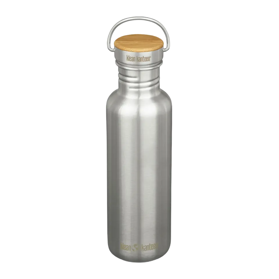 klean-kanteen-reflect-800ml-edelstahl-trinkflasche-mit-bambus-schraubverschluss image 1