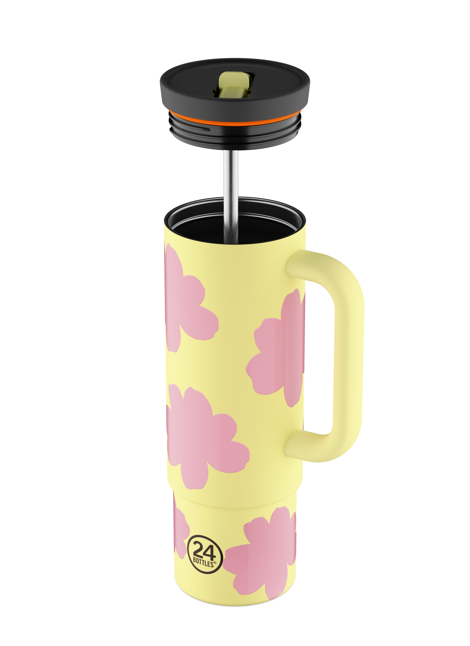 24bottles-straw-cup-daydreaming-yellow-800-ml-isolierter-becher-mit-strohhalm image 2