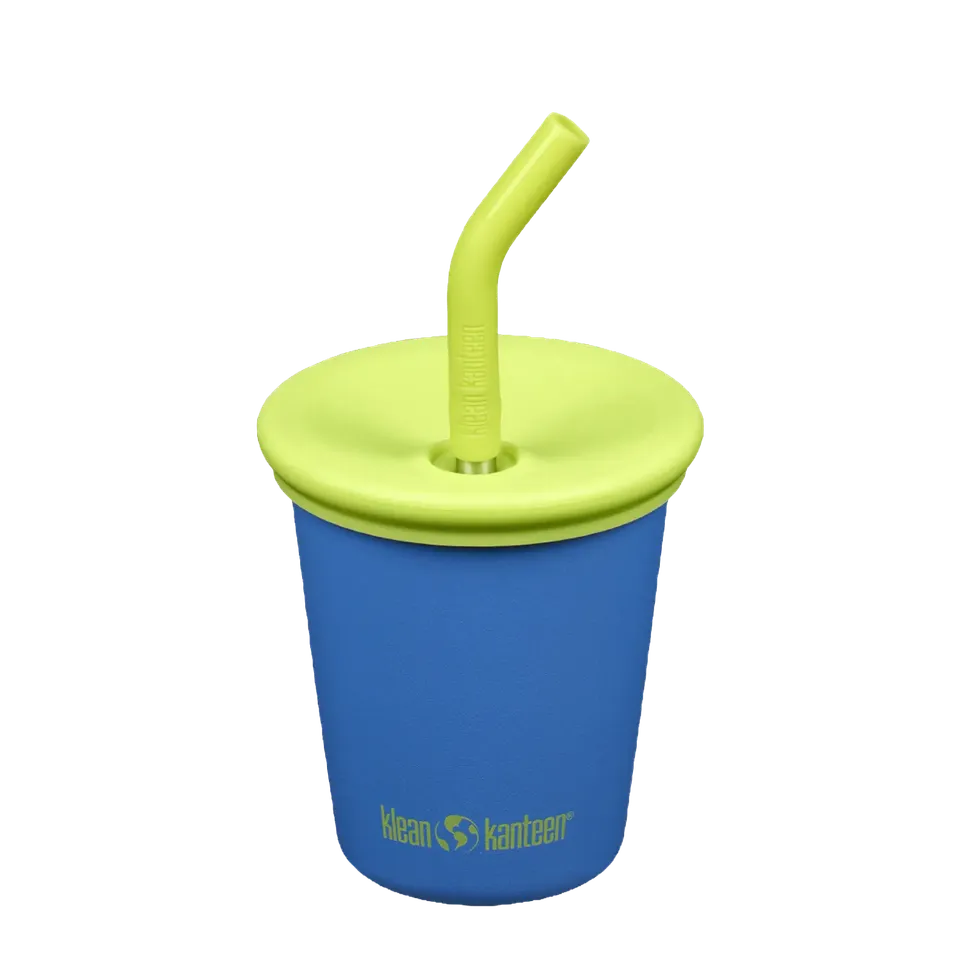 klean-kanteen-kid-cup-296ml-edelstahl-trinkbecher-mit-deckel-und-trinkhalm image 1