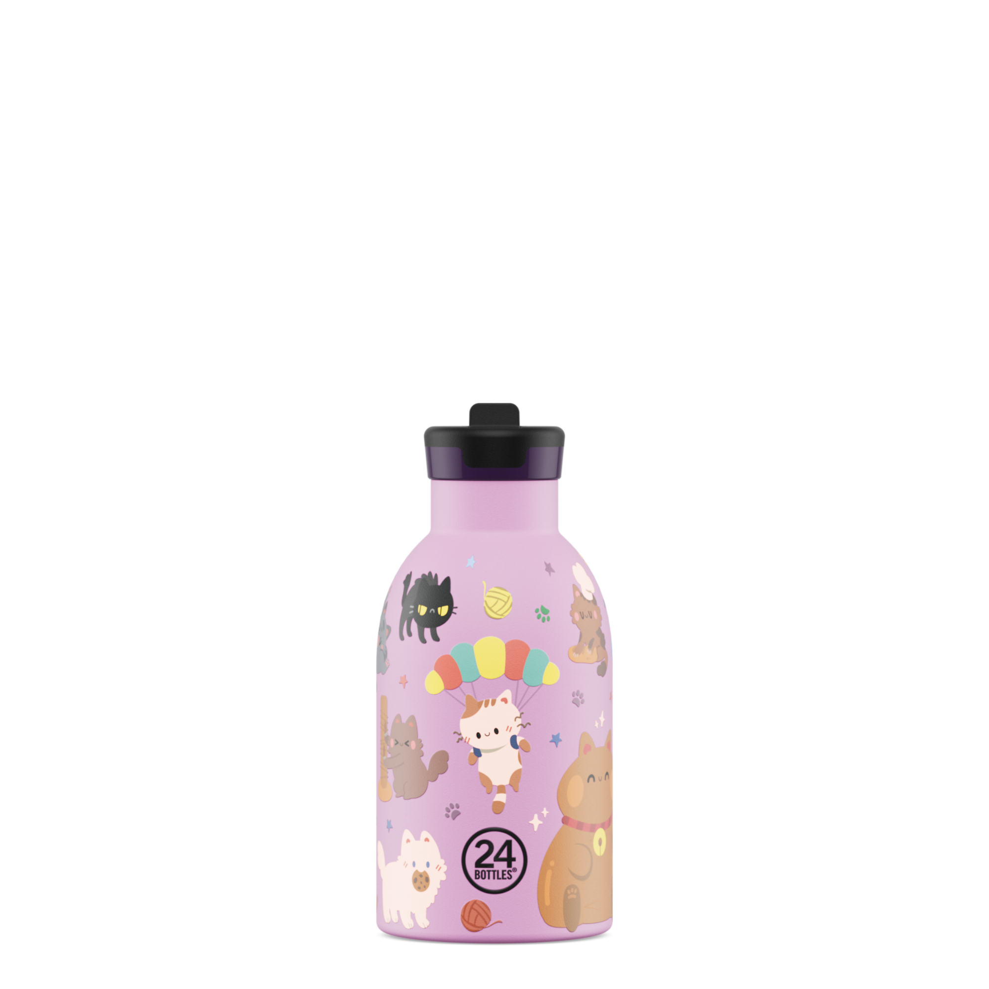 24bottles-kids-insulated-bottle-meow-friends-thermoflasche-330-ml image 1