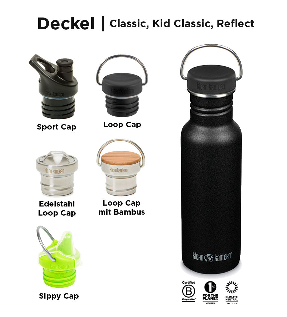klean-kanteen-classic-800-ml-edelstahl-trinkflasche-mit-loop-cap-2 image 3
