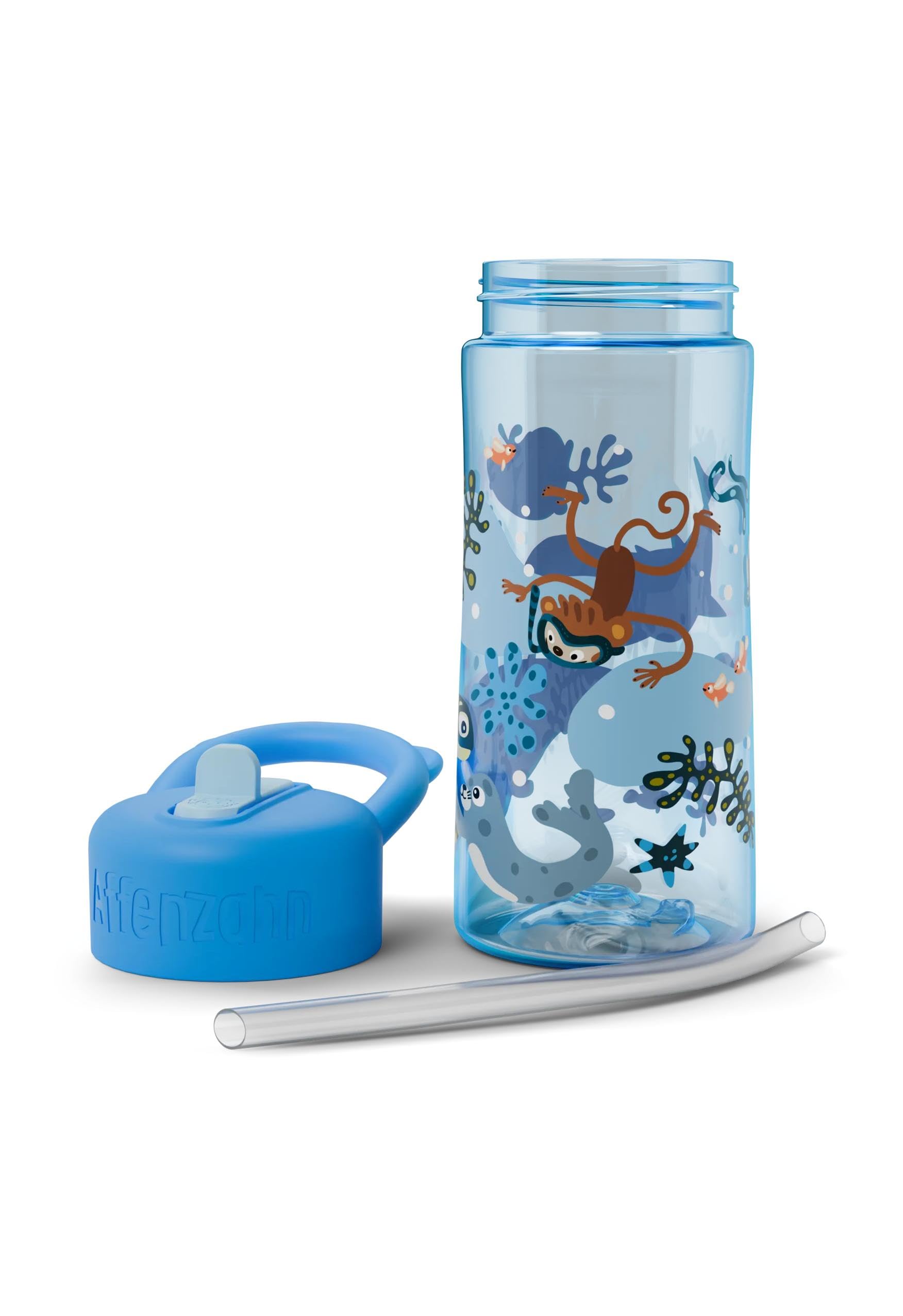 affenzahn-trinkflasche-430ml-unendliche-unterwasserwelt-blau-wiederverwendbar image 6