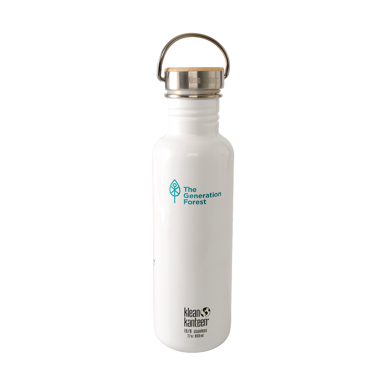 klean-kanteen-classic-trinkflasche-800-ml-let-it-rain-forest-mit-bambus-verschlu image 4