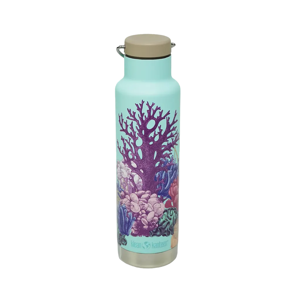 klean-kanteen-classic-edelstahl-isolierflasche-ocean-day-592-ml-loop-cap image 1
