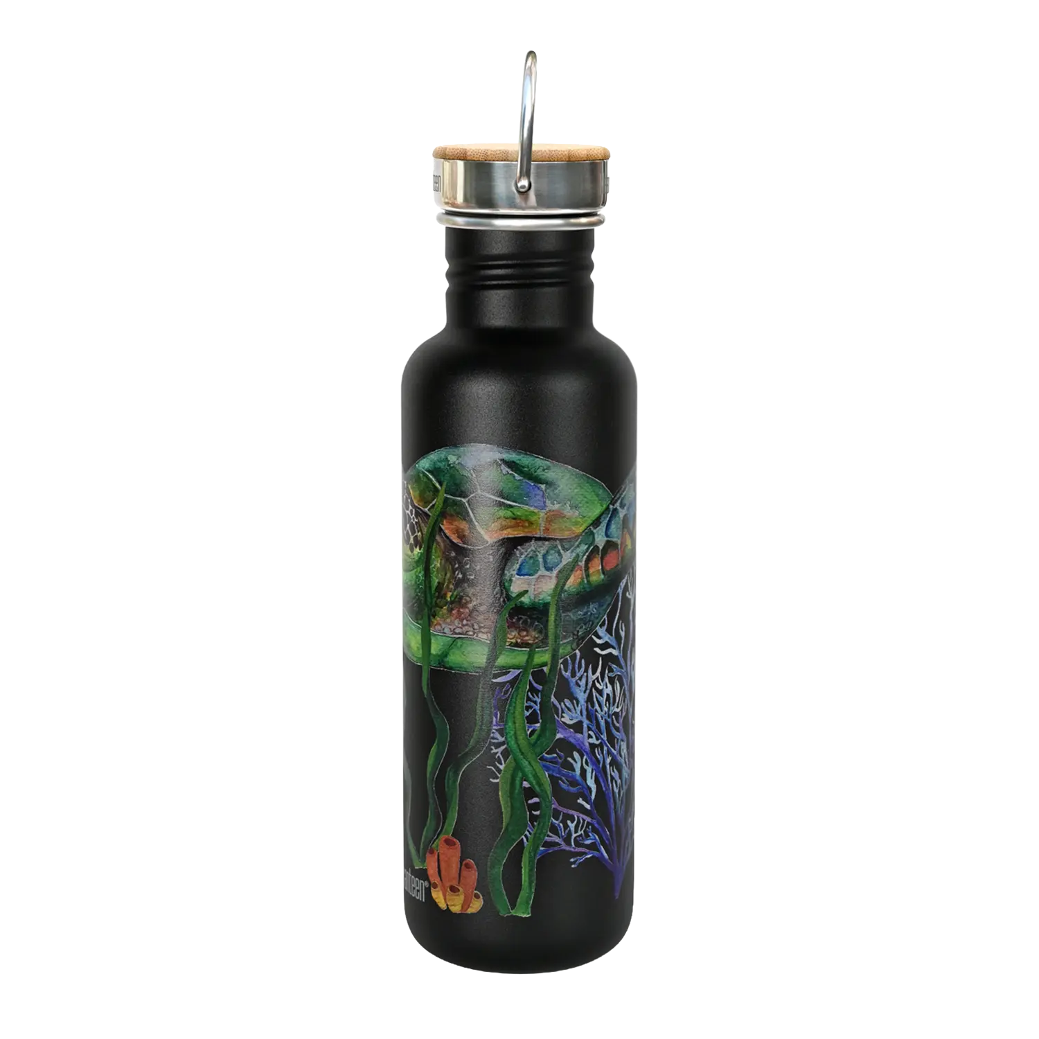 klean-kanteen-classic-edelstahl-trinkflasche-turtle-foundation-800-ml-bambus-sch image 3