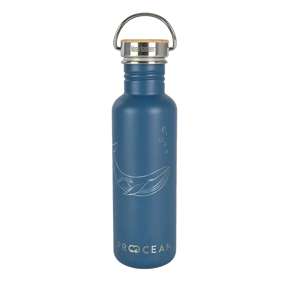 klean-kanteen-classic-pro-ocean-edition-edelstahl-trinkflasche-800ml-bambus-schr image 1
