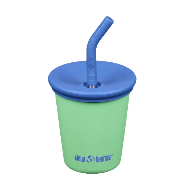 klean-kanteen-kid-cup-296-ml-edelstahl-trinkbecher-mit-deckel-und-trinkhalm image 1