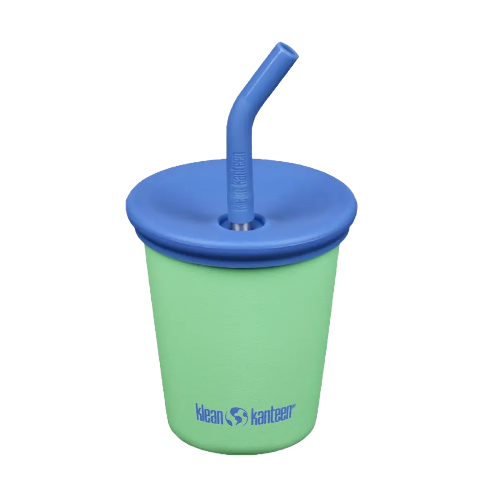 klean-kanteen-kid-cup-296-ml-edelstahl-trinkbecher-mit-deckel-und-trinkhalm image 1