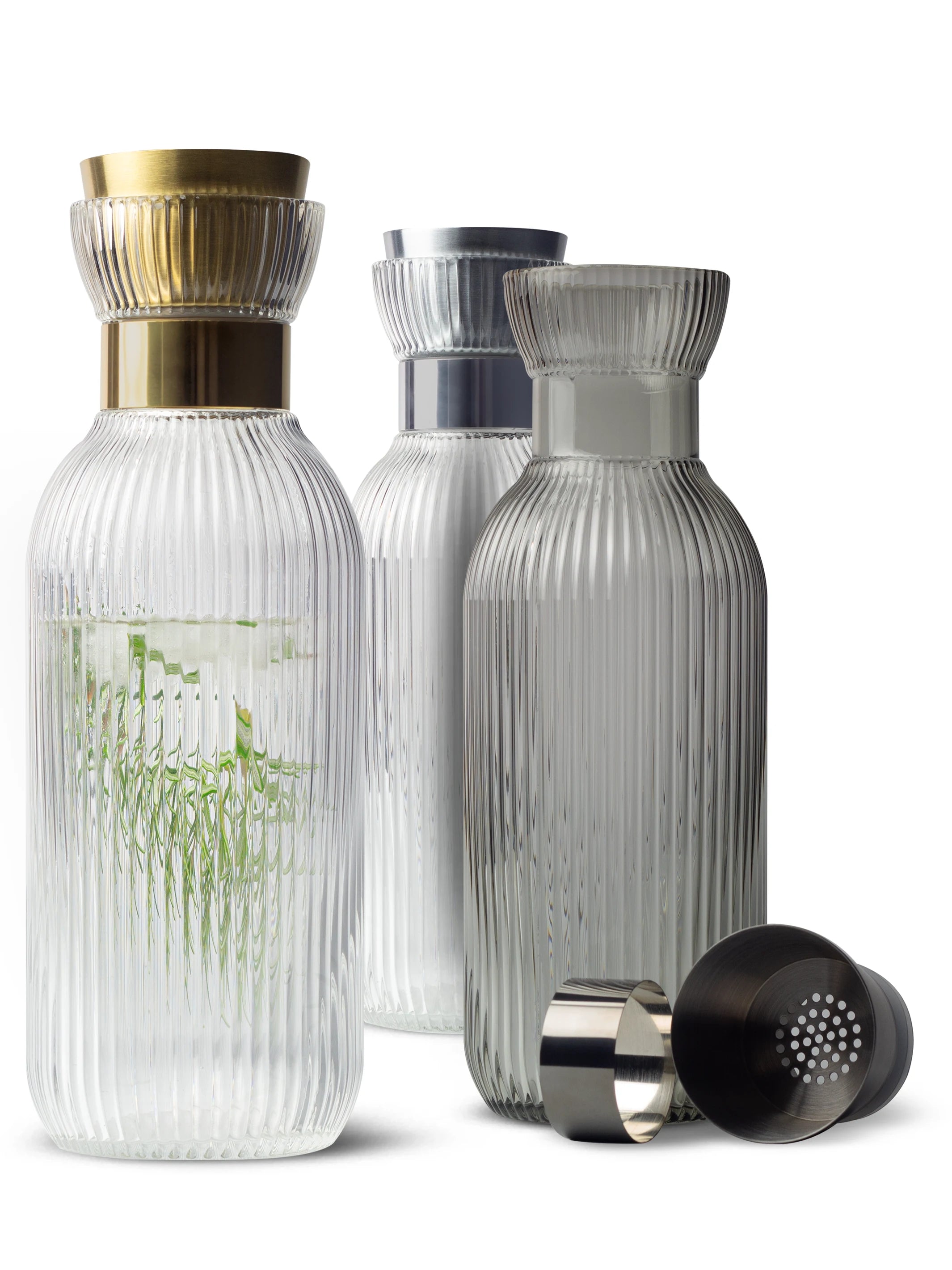 mameido-wasserkaraffe-glas-mundgeblasen-mit-sieb-ausgie-er image 1