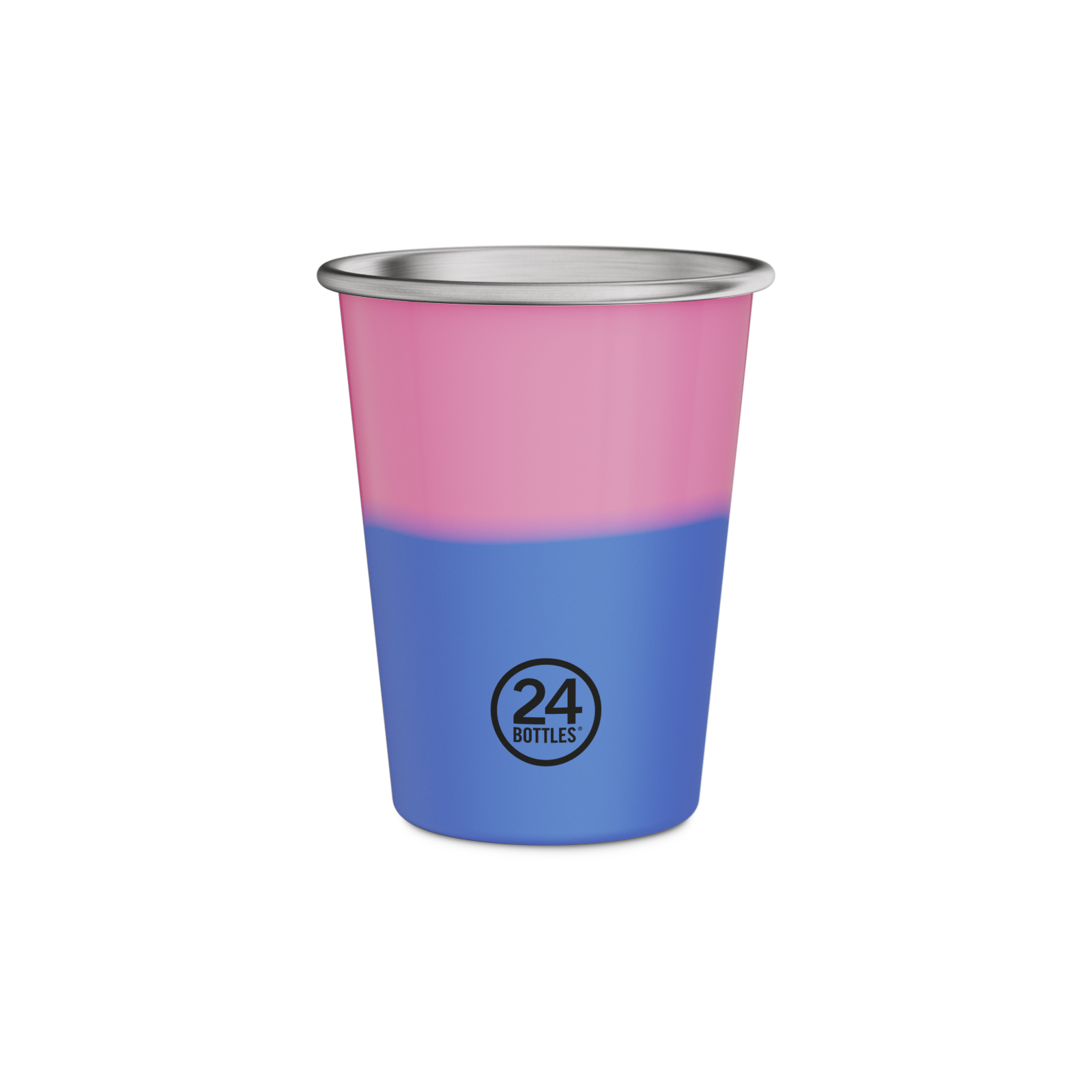 24bottles-reactive-party-cups-pink-blue-edelstahlbecher-2er-set image 1