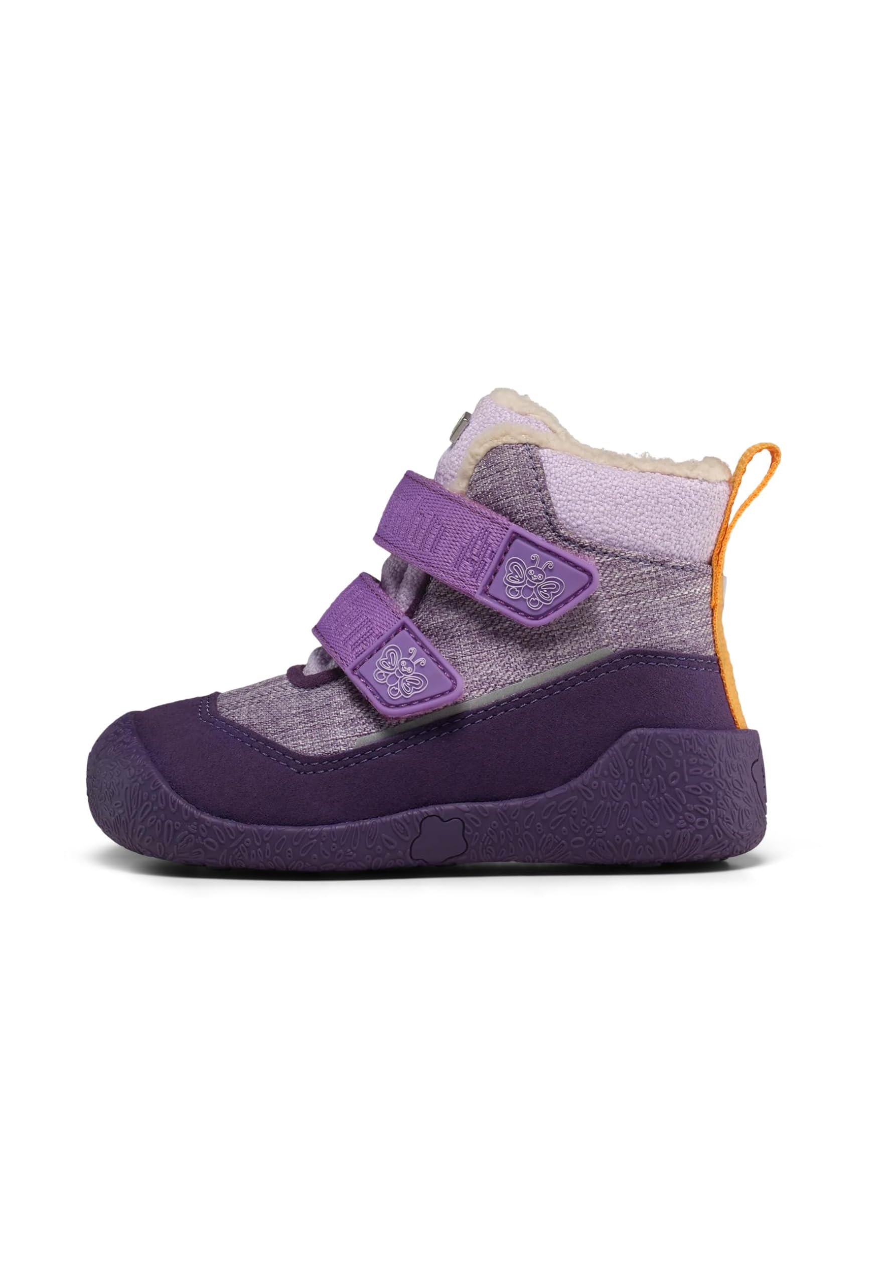 affenzahn-vegan-snuggy-lauflern-winterstiefel-schmetterling-lila-gr-e-19-25 image 1