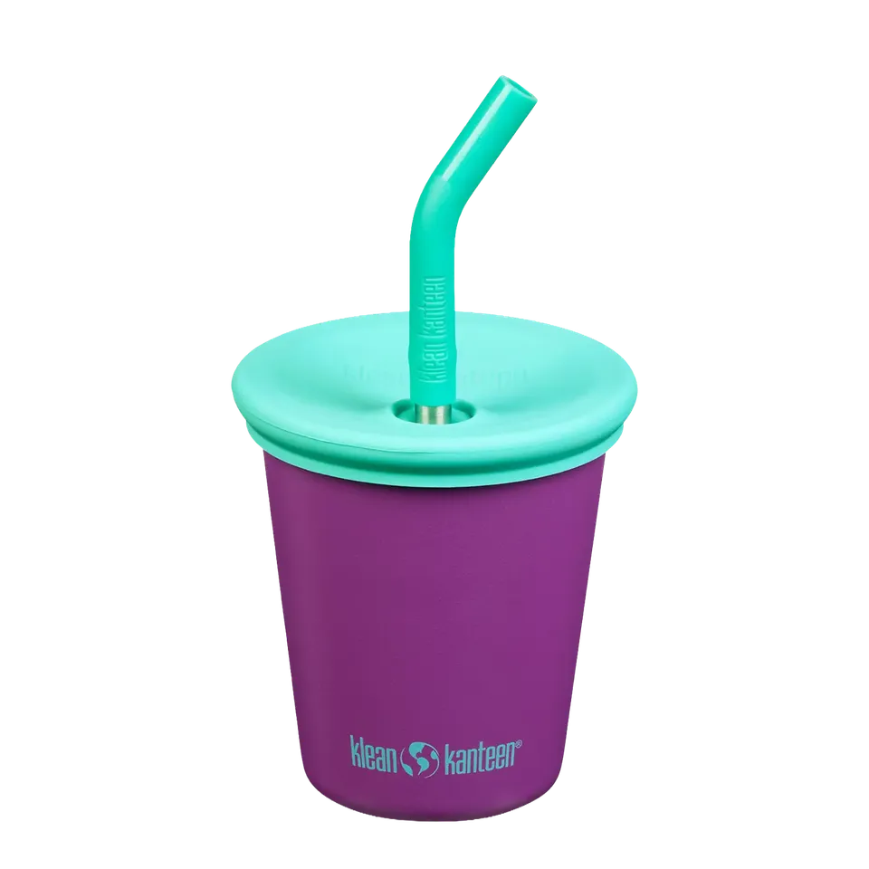 klean-kanteen-kid-cup-trinkbecher-296ml-mit-deckel-und-trinkhalm image 1
