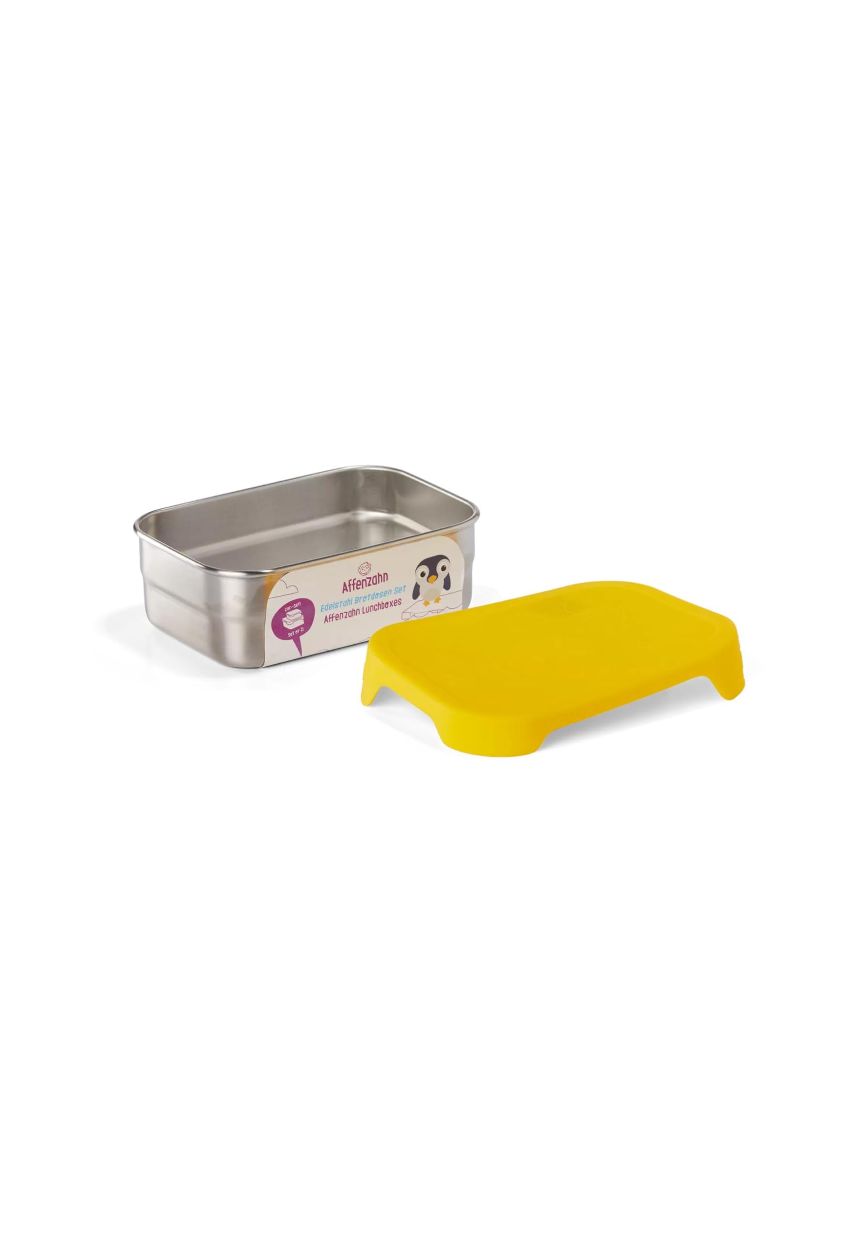 affenzahn-edelstahl-brotdose-tiger-gelb-inkl-snack-box image 5