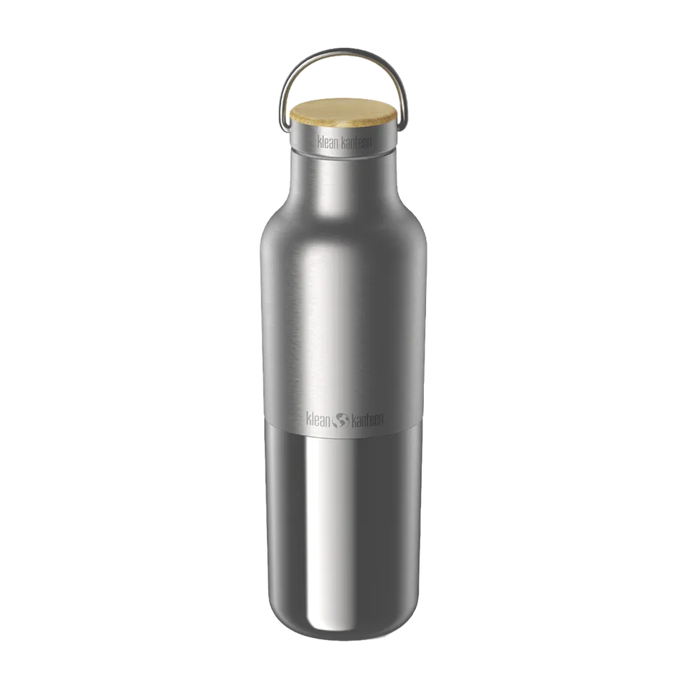 klean-kanteen-rise-reflect-edelstahl-isolierflasche-355-ml-mit-bambus-loop-cap image 1