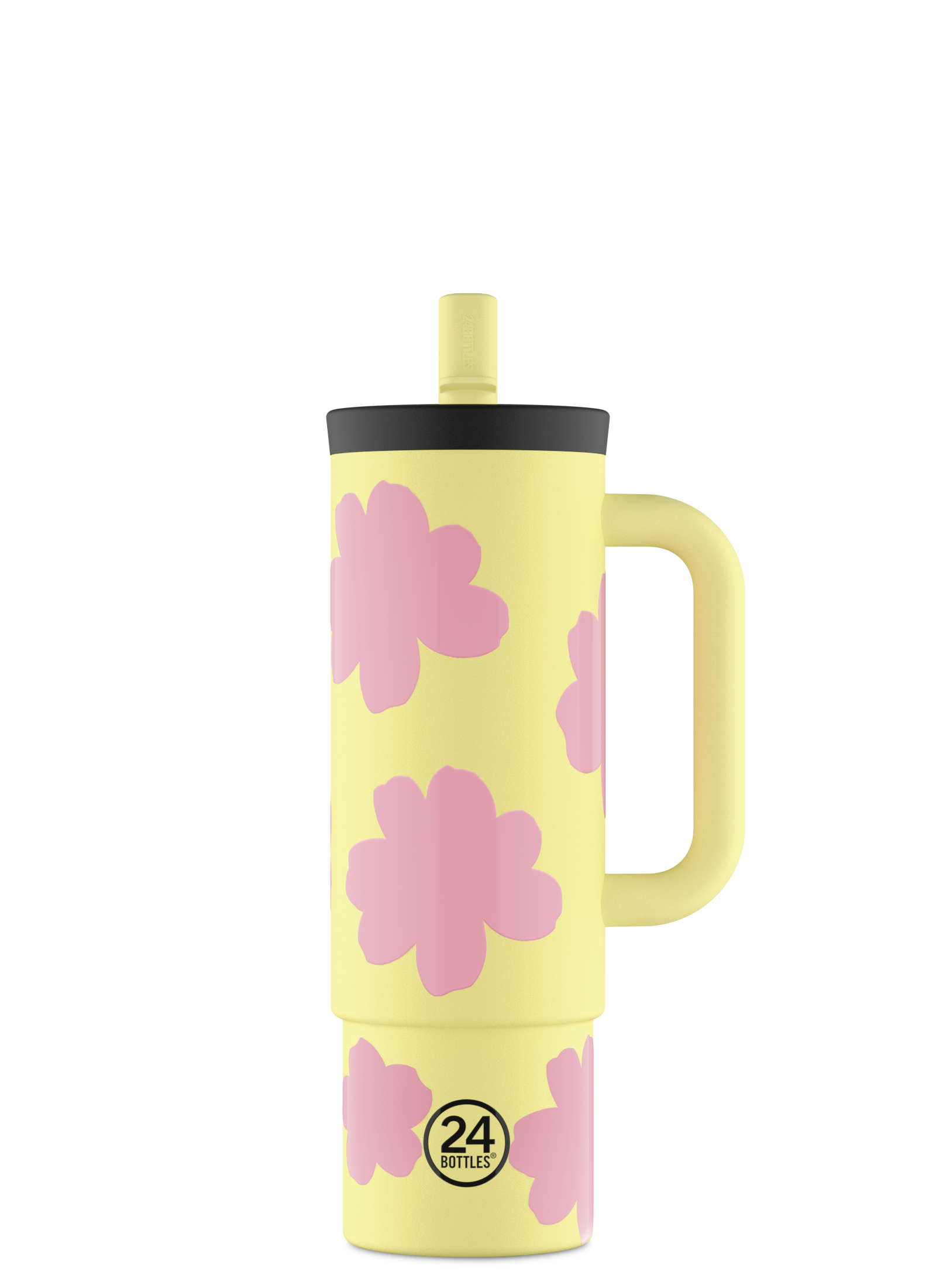 24bottles-straw-cup-daydreaming-yellow-800-ml-isolierter-becher-mit-strohhalm image 1
